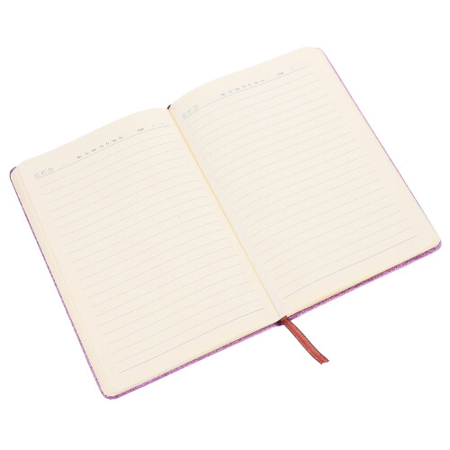 1Notebook Violet PVC PU Brillant Avec Band Élastique Pratique Et Chic