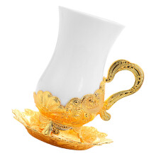1 Set Keramische Koffiemok Met Schotel