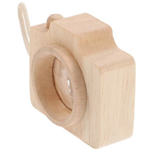 Vintage Camera Shaped Kaleidoscope Toy for Kids with Colorful Pattern Display and Hand Rope