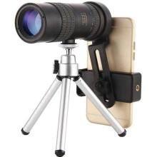 Power Monocular Telescope 30x Super Zoom Night View Weatherproof Optics with Tripod Clip for Smartphone