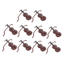 Mini Violin Ornaments Set of 10 Realistic Miniature Decorations for Crafts and Dollhouses
