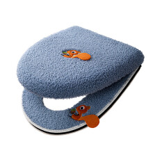 Winter Bathroom Toilet Protector With Convenient Handle-Blue
