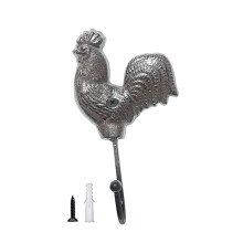 Decoratieve ijzeren kippenmuurhaak, wandgemonteerde-Haan