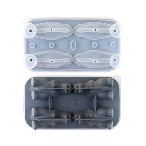 Silicone Dinosaurs Ice Tray With Easy Releases Design For-Gray