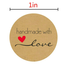 Kraft Gift Tags 500 Pcs Handmade Round Self Adhesive Labels for Wraps Australia