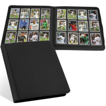 Trading Card Binder 12 Pocket 720 Capacity Waterproof PU Leather with Zipper for MTG TCG Sports
