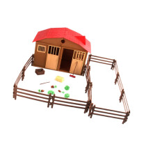 DIY Farm Playset for Kids, Realistic Miniature Farm Scene, Durable Plastic Assembly Kit