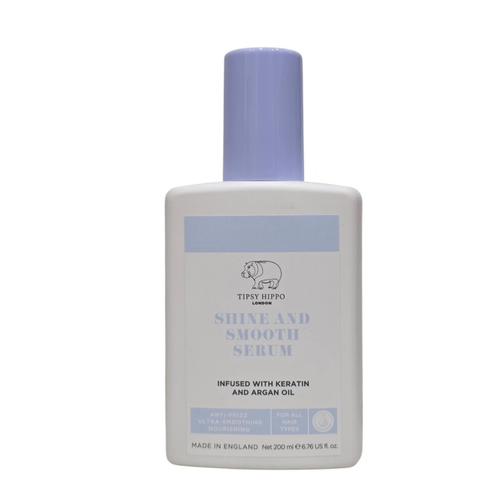 Tipsy Hippo Shine Smooth Hair Serum Keratin Argan Oil 200ml