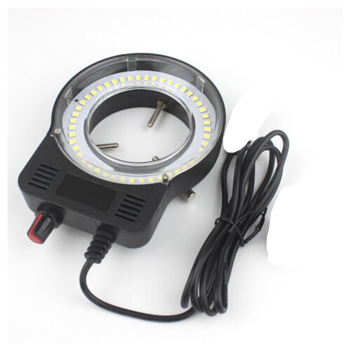 Adjustable LED Microscope Ring Light with Adapter USB Powered 48pcs for Stereo Microscope Black