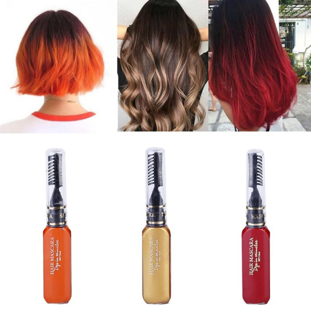6Pcs Temporary Hair Chalk Dye Touchup Mascara 15ml Bold Colors