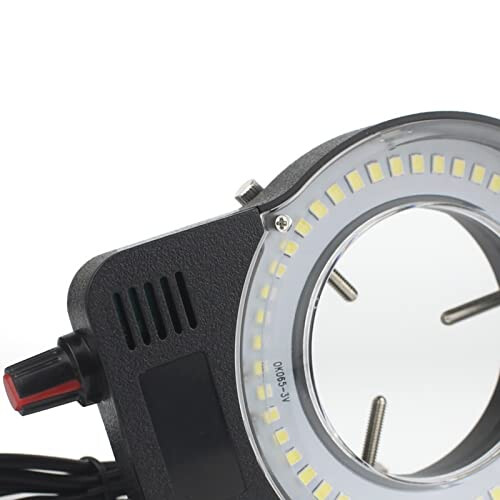 Adjustable LED Microscope Ring Light with Adapter USB Powered 48pcs for Stereo Microscope Black 2