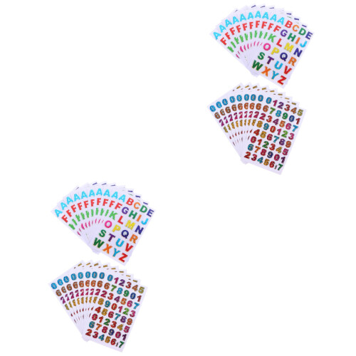 160Sheets Bright Color Alphabet Decals Self Adhesive for Home Decor 2