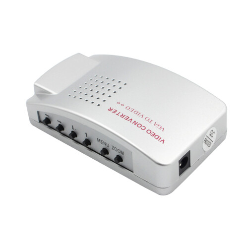 Convertisseur Signal Vga À TV Av Rca Argent Usage Multimédia