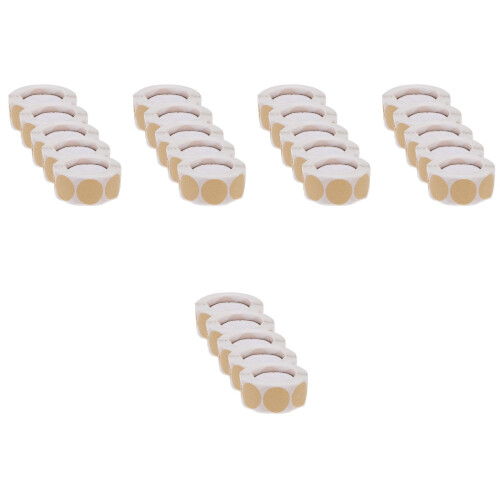 25Rolls Khaki Adhesive Round Dot Stickers for Easy Item Classification 2