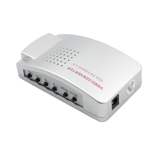 Convertisseur Signal Vga À TV Av Rca Argent Usage Multimédia 1