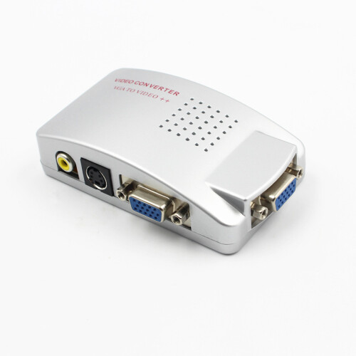 Convertisseur Signal Vga À TV Av Rca Argent Usage Multimédia 2