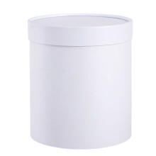Elegant DIY Flower Arrangement Round Gift Box Perfect For-White