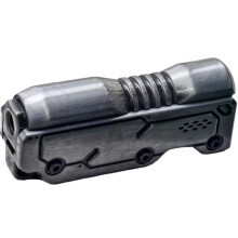 Fidget Slider Magnetic Toy for Adults Antique Silver Robot Gun Shape Metal Stress Relief EDC