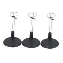 Adjustable Doll Display Stand with Stable Round Base, 3pcs Stuffed Animal Rack for Kids Room