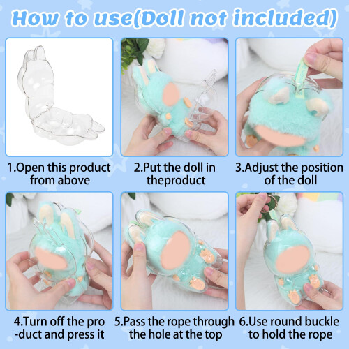 Acrylic Doll Display Case 15cm Sitting Figurine Dustproof Clear Box with ScratchResistant Lid 1