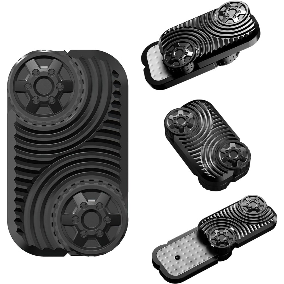 Blackishgray EDC Metal Fidget Slider for Adults ADHD Anxiety Relief with Tactile Texture Feedback