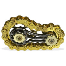 Gold Metal Fidget Spinner for Adults with Durable Chain Design for Anxiety Relief and Focus