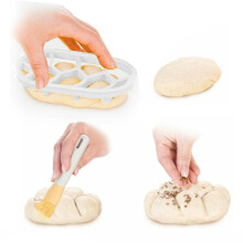 Dough Press Mold 2PCS Set Baking Bread Rolls Plastic Pastry Cutters Australian