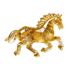 Decors Item Acrylic Card Lucky Horse Design Portable-Yellow