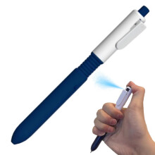 Water Gun Pen 6.5 Inch Retractable Ballpoint with Hidden Water Shooter for Kids and Adults Blue