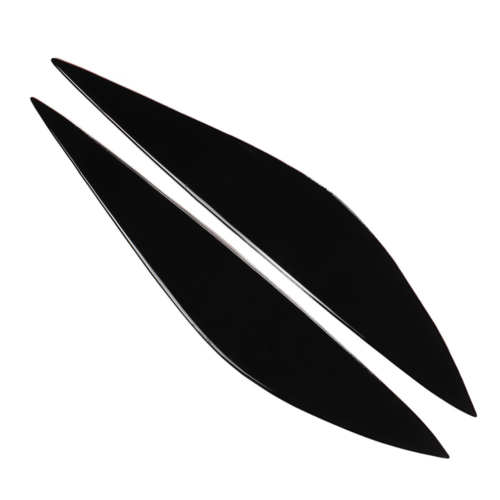 Headlight Eyebrow Glossy Trim For W204 2008-2011 Black 4981390182513
