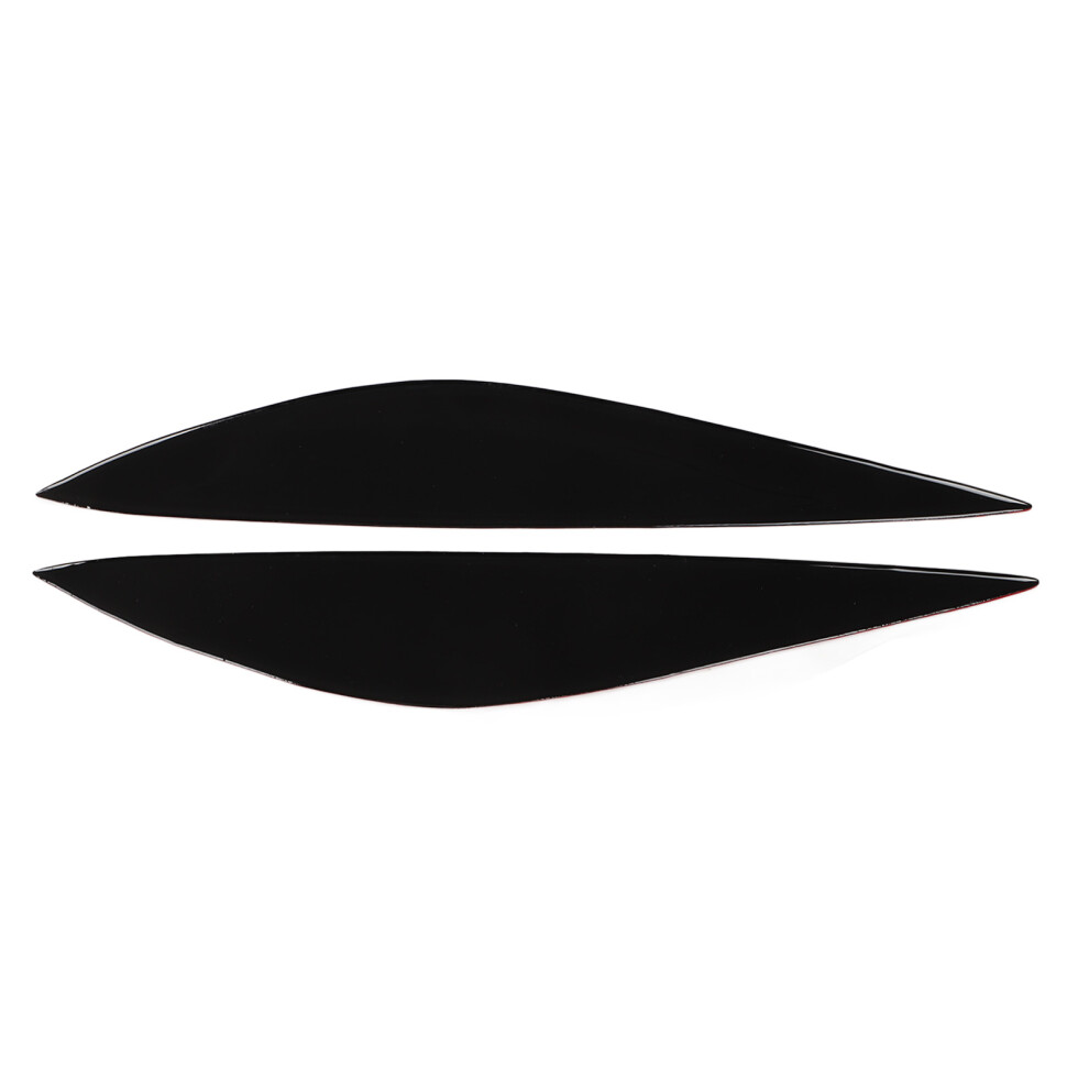 Glossy Headlight Eyebrow Trim For W204 Black 7055741825941