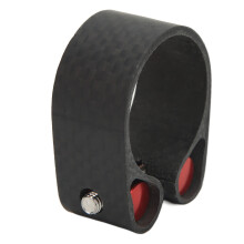 CNC Carbon-Leder-Sattelstützenklemme Schwarz für 30,8 mm/31,6 mm Renn- und MTB-Fahrräder