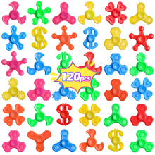 120pcs Bulk Mini Fidget Spinners for Kids Classroom Prizes Birthday Party Favors Bright Colors