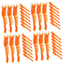 40pcs Realistic Fake Shrimp Props for Photography, Kitchen Decor, Party Display and Education