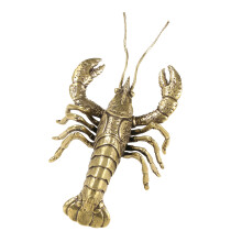 Gouden langoesten beelden beeldjes metalen langoesten sculpturen