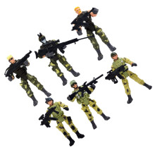 6Pcs Special Forces Action Figures Playset with Detachable Parts for Kids Creative Role Play