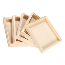 Wooden Block Storage Tray Set for Kids Toys and Puzzle Organization – Durable and Versatile