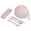 Mikrowellengeeignetes, abgedecktes Ramenschüssel-Set mit-Weiß 1