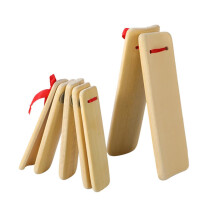 Handheld Sandalwood Castanets for Beginners Clear Sound Durable Wood Percussion for Rhythm Training