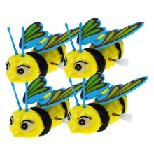 4pcs Cute Wind Up Bee Toy for Kids Battery Clockwork Walking Party Favors
