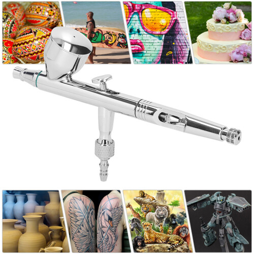 Multi-Purpose 0.3mm Airbrush Kit for Models, Art, Makeup, 7-9cc Capacity 1