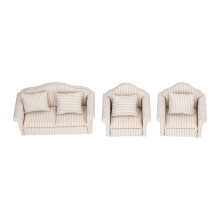 1:12 Scale Handcrafted Miniature Dollhouse Sofa with Pillows