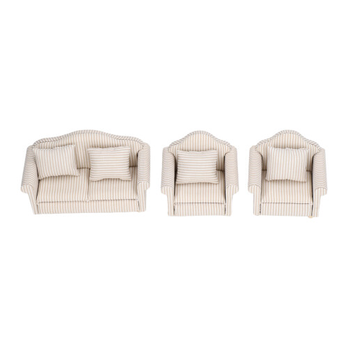 1:12 Scale Handcrafted Miniature Dollhouse Sofa with Pillows