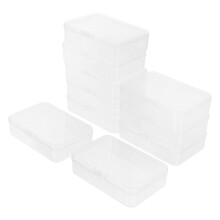 Card Storage Case Set of 10 Clear Plastic Trading Card Holder Boxes for Collectors and Gamers
