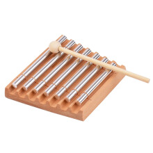 Wooden Chimes 7 Tone Percussion Instrument with Mallet, Clear Tonal Progression for Kids and Meditation