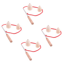 Wooden Spinning Tops with Metal Tip, Educational Toy Set for Kids, Indoor and Outdoor Play