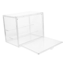 Acrylic Display Case for Collectibles with Divider, Clear 360 Visibility, Large Storage for Figures