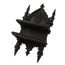 Zwarte gotische dubbele hangende plank voor wanddecoratie en