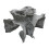 Aquarium Decorations Plastic Hollow Hole Ornament,Betta-S Grey 1
