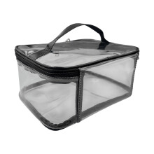 Portable PVC Oxford Makeup Storage Box With Multiple- palette
